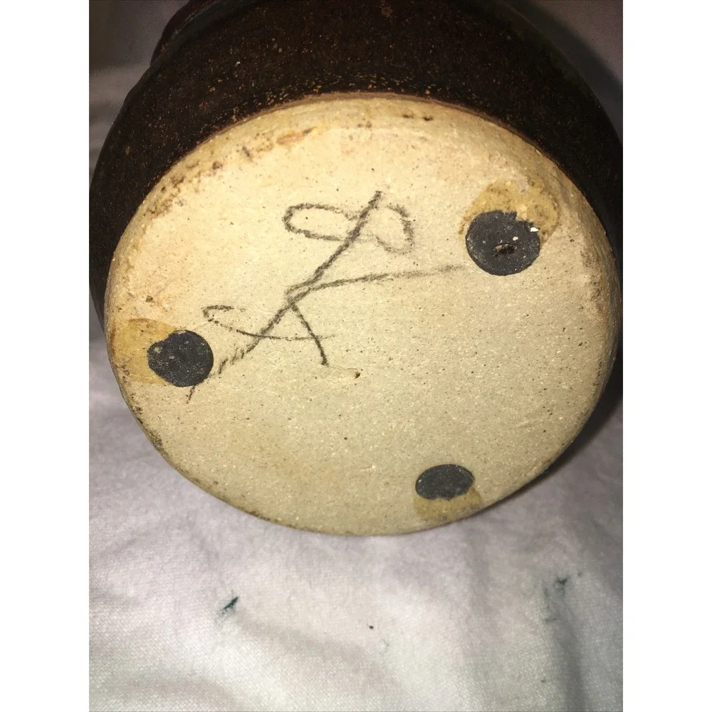Wild Rice Jar Canister Ceramic Signed Duck Pottery David Karakatsoulis Minnesota